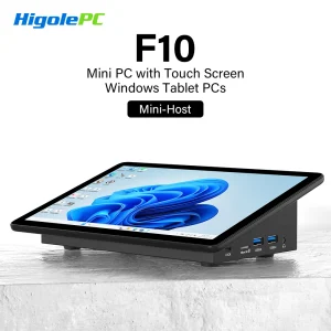 Higole F10 10.1'' Fanless Mini PC Intel N5095 Windows 11 WiFi5 8GB 128GB 5000mAh 4K RS-232 RJ45 Laptop Desktop PC Mini Computers