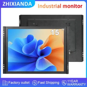15 Inch Monitor HDMI 1024*768 Ratio 4:3 Lcd Display Computer Screen12 Volt with VGA/DVI Interface Supply Kiosk VESA Speakers