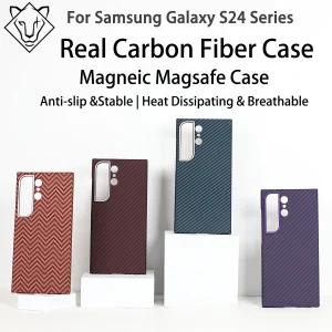 Aramid Fiber Case For Samsung Galaxy S24 Ultra Carbon Fiber case S24+ Phone Cover 600D Ultra-thin Aramid Fiber S24 Cases