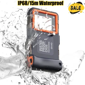 IP68/15m Waterproof Snorkeling Phone Case for Samsung Galaxy S25 S24 S23 S22 S21 Ultra Note20 Shockproof Protector Cover