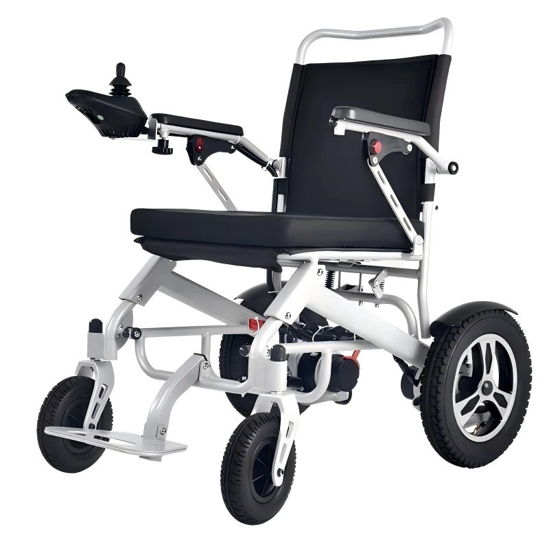 Portable Lightweight Electric Intelligent Folding Wheelchair with Motorized Rims Foldable Rehabilitation Equipment