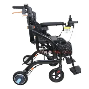 Lightweight Foldable Aluminum Electric Drive Wheel Chair Medical Rollator Walker for Adult Disabled with Adjustable Seat