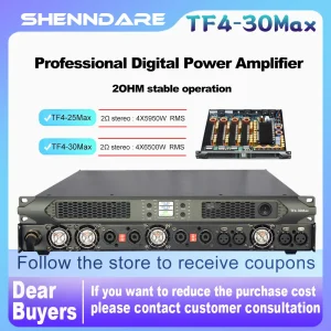 ShennDare TF4-30Max Professional 4-channel Power amplifier 1U 4x3000W DJ Subwoofer Amplifier 2ohm Stable Line Array Amplifier