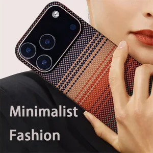 Suitable for iPhone 17/17air/17pro/17promax aramid fiber phone case ultra-thin magnetic Kevlar protective cover